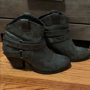 Gray booties